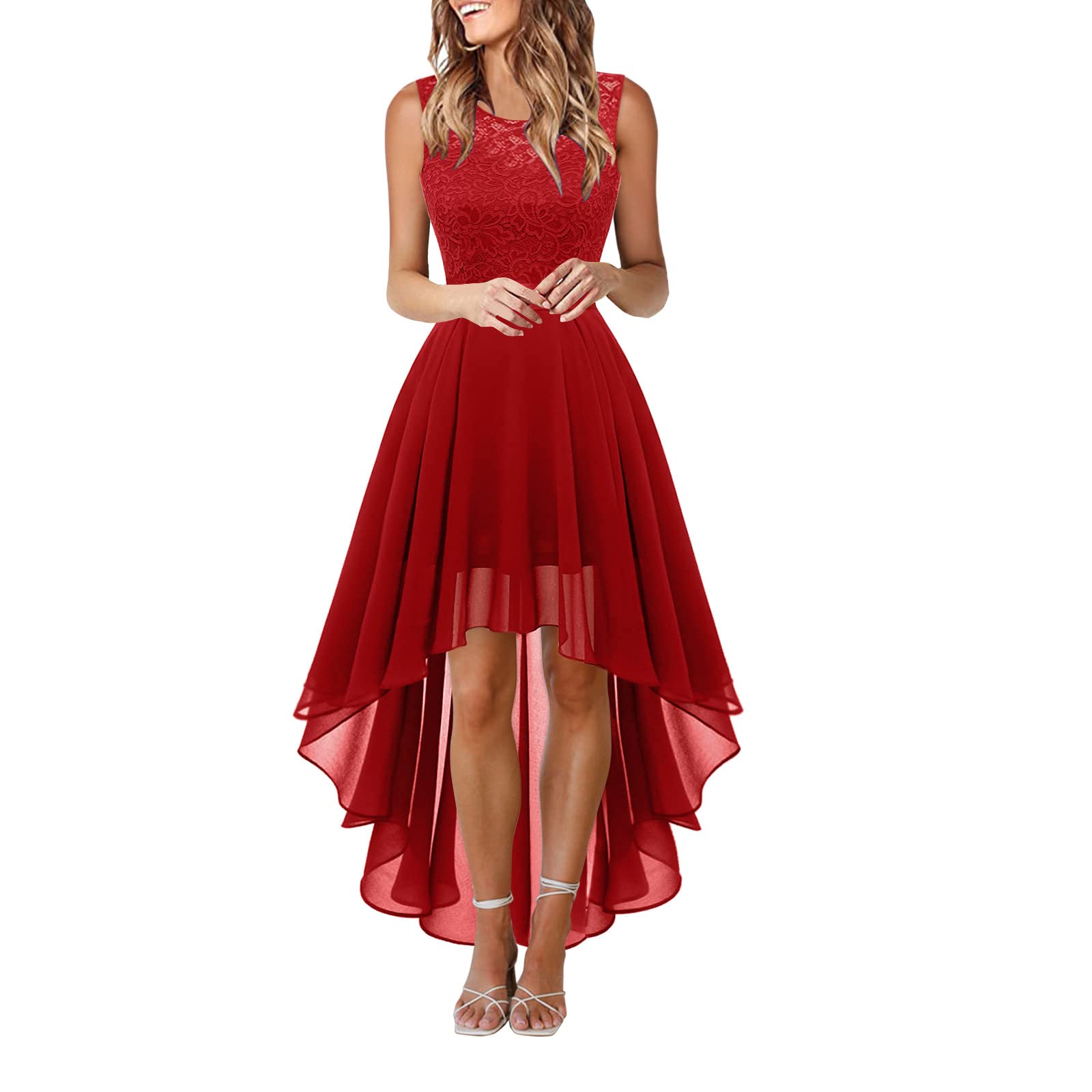 MJGkhiy Vestido de fiesta para mujer, elegante, vestido de dama de honor, vintage, corto, vestido de fiesta, vestido de novia, vestido de honor, vestido de invitado de boda, vestido de fiesta