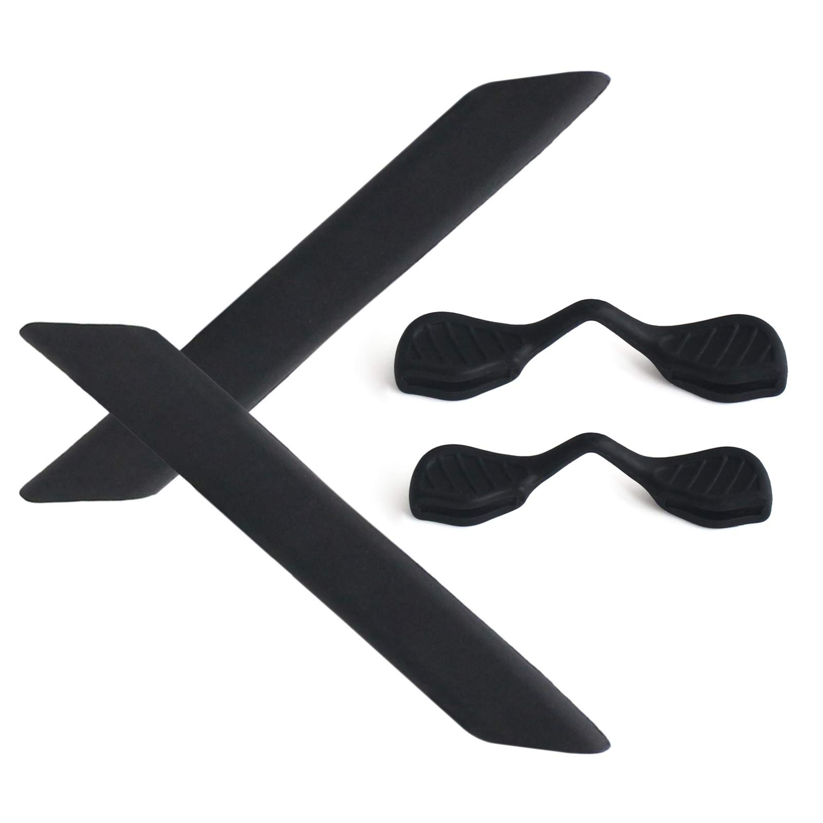 Alphax Black Replacement Nosepieces & Earsocks Rubber Kits for Oakley RadarLock Path OO9181