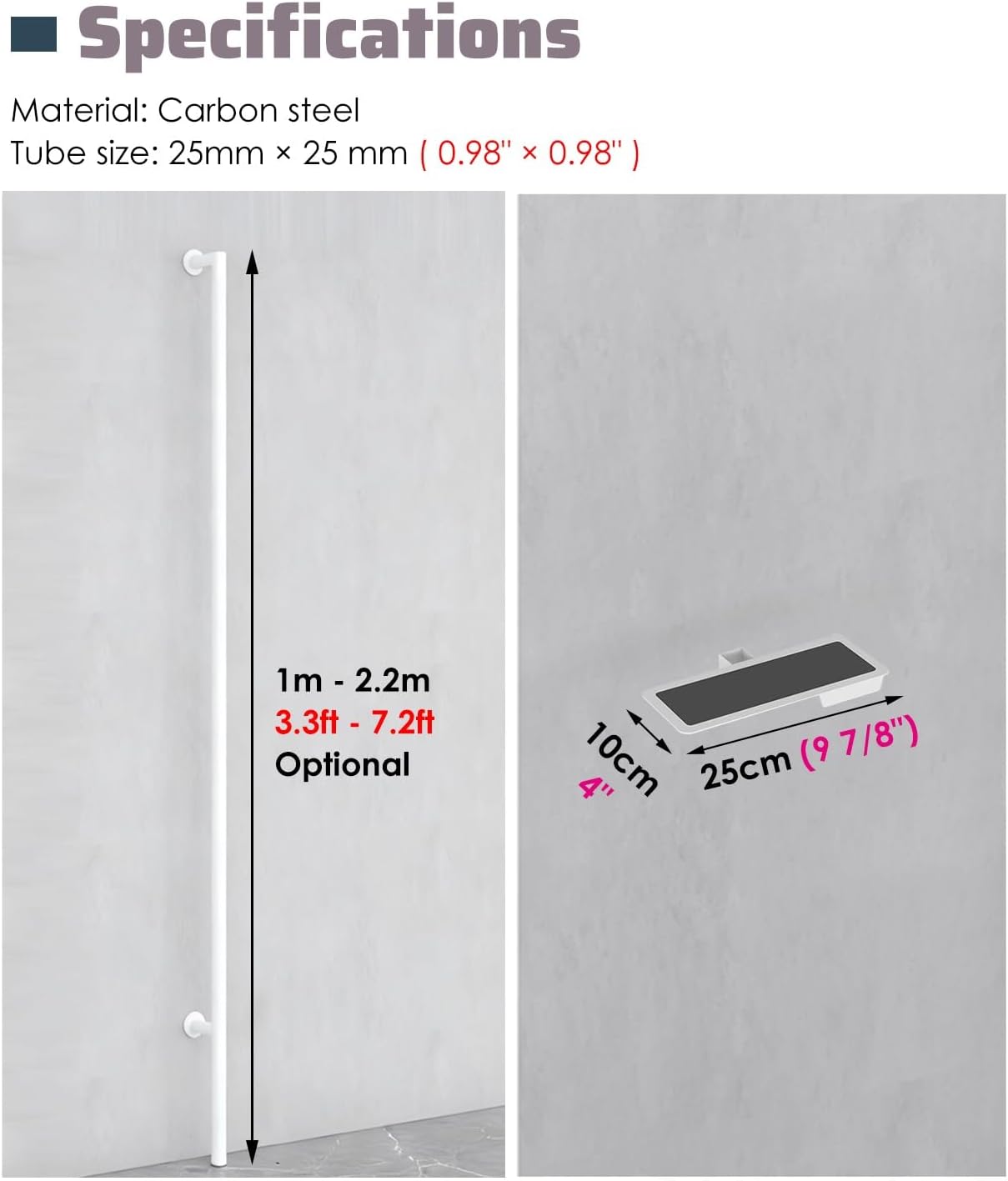 Slim Levitating Shoe Rack Bar with Adjustable Trays, Narrow Wall Hanging Shoes Storage Organizer, Entryway Garage Cloakroom Sneaker Display(White,195cm/77in/6.4ft)