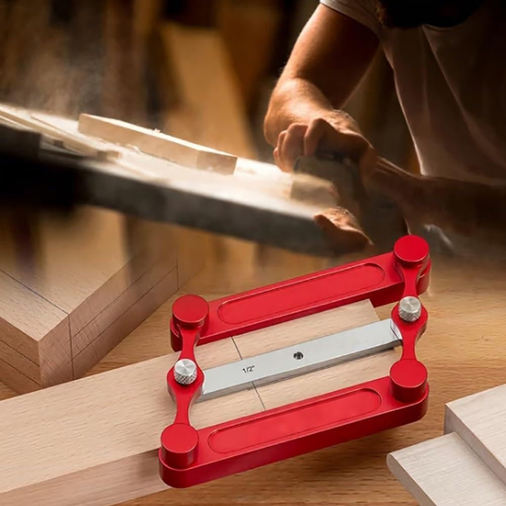 Center Finder Gauge Woodworking Set- Interchangeable Marking Rods for Self Centering Doweling Jig, Joinery Hole Drill Guide, Positioner Locator Tool — Amazon image 7