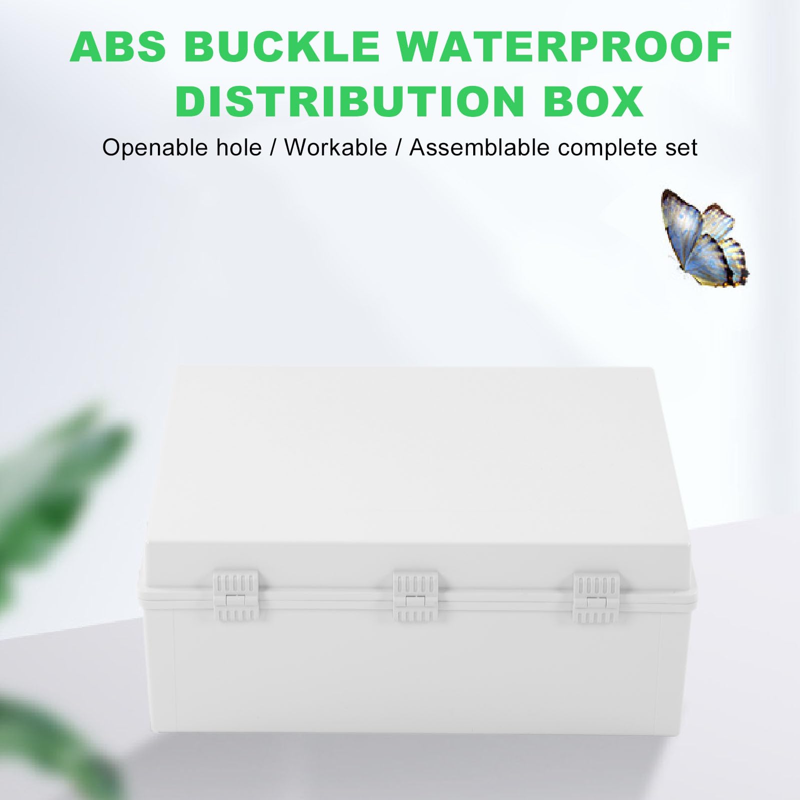 YWBL-WH Copertura Grigia Collegamento Elettrico Box Box Design di Bloccaggio Resistente IP66 Materiale ABS di Grado Industriale per Uso Esterno (500 X 400 X 200 mm / 19,69 X 15,75 X 7,87 pollici)