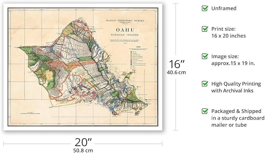 超レア80年代オリジナルハワイ島カイルアコナイラストマップビンテージポスター地図 超レア80年代オリジナルハワイ島カイルアコナイラストマップ