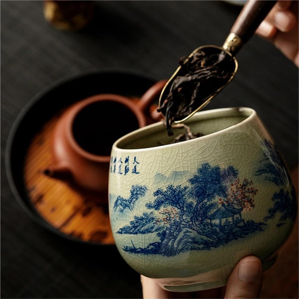 XYNSNDB Zuckerdose, Keramik, handbemalte Tee-Vorratsdose, Tee-Set, Teebehälter, Glas ist geeignet für Kaffee, Tee, Zucker, Salz usw. Teedose
