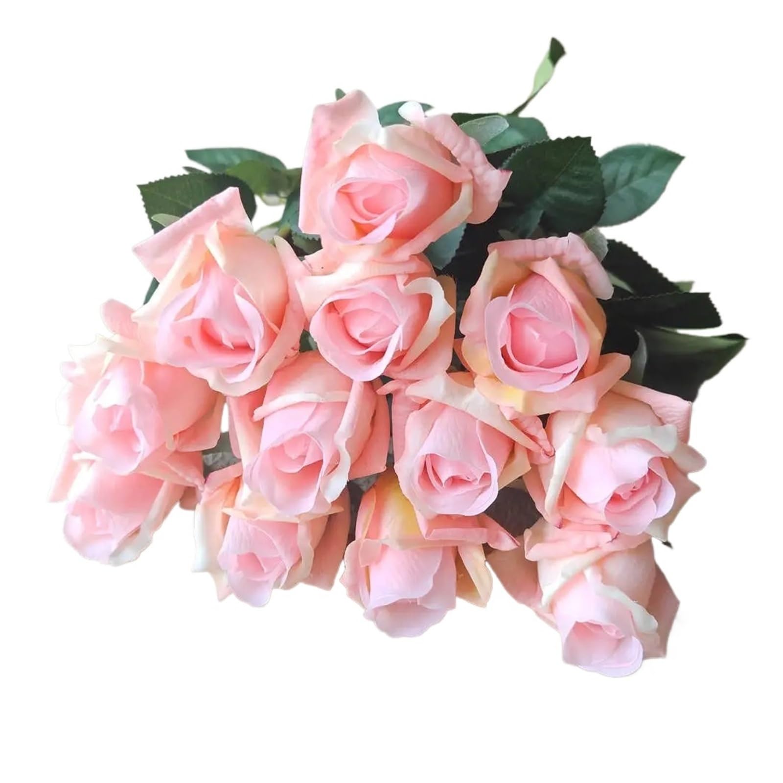 HamPaesk 12pcs Simulation Buds Fake Flowers Plant Branches Artificial White Flower Shopping Mall Decoration(Light pink)