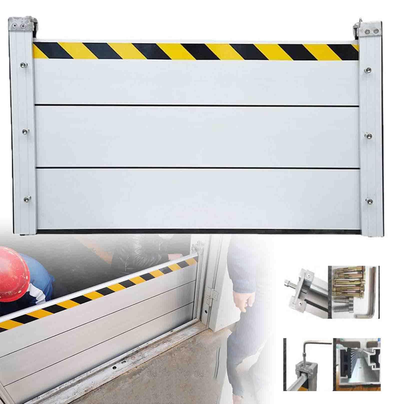 Barrera De Protección contra Inundaciones Calle, Barrera De Protección contra Inundaciones Agua, Aleación De Aluminio, Extraíble, Buena Impermeable Reutilizable,H 60cm,W 390cm