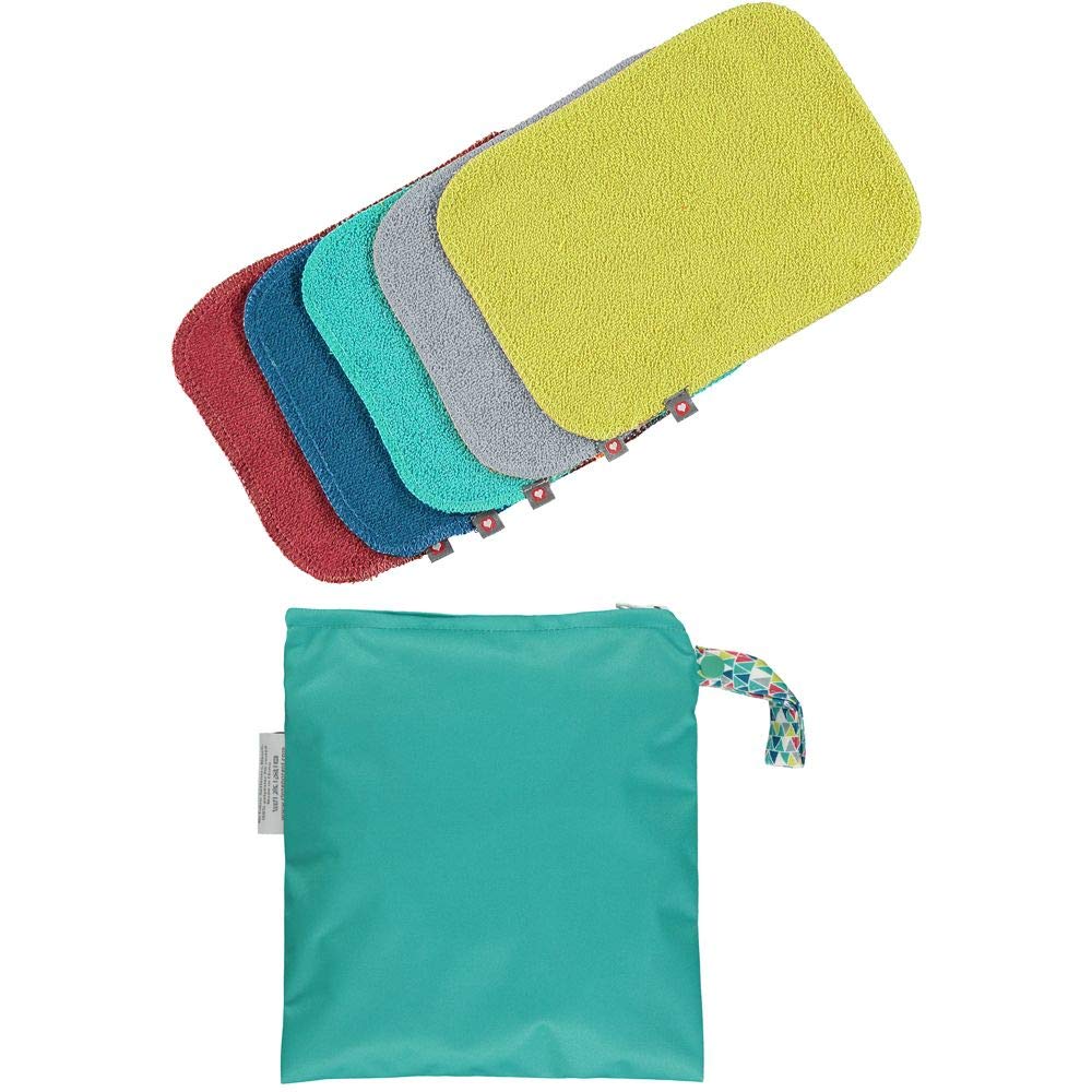 Lingettes réutilisables en bambou pour bébé Lot de 10 20 x 15 cm Couleurs extra douces