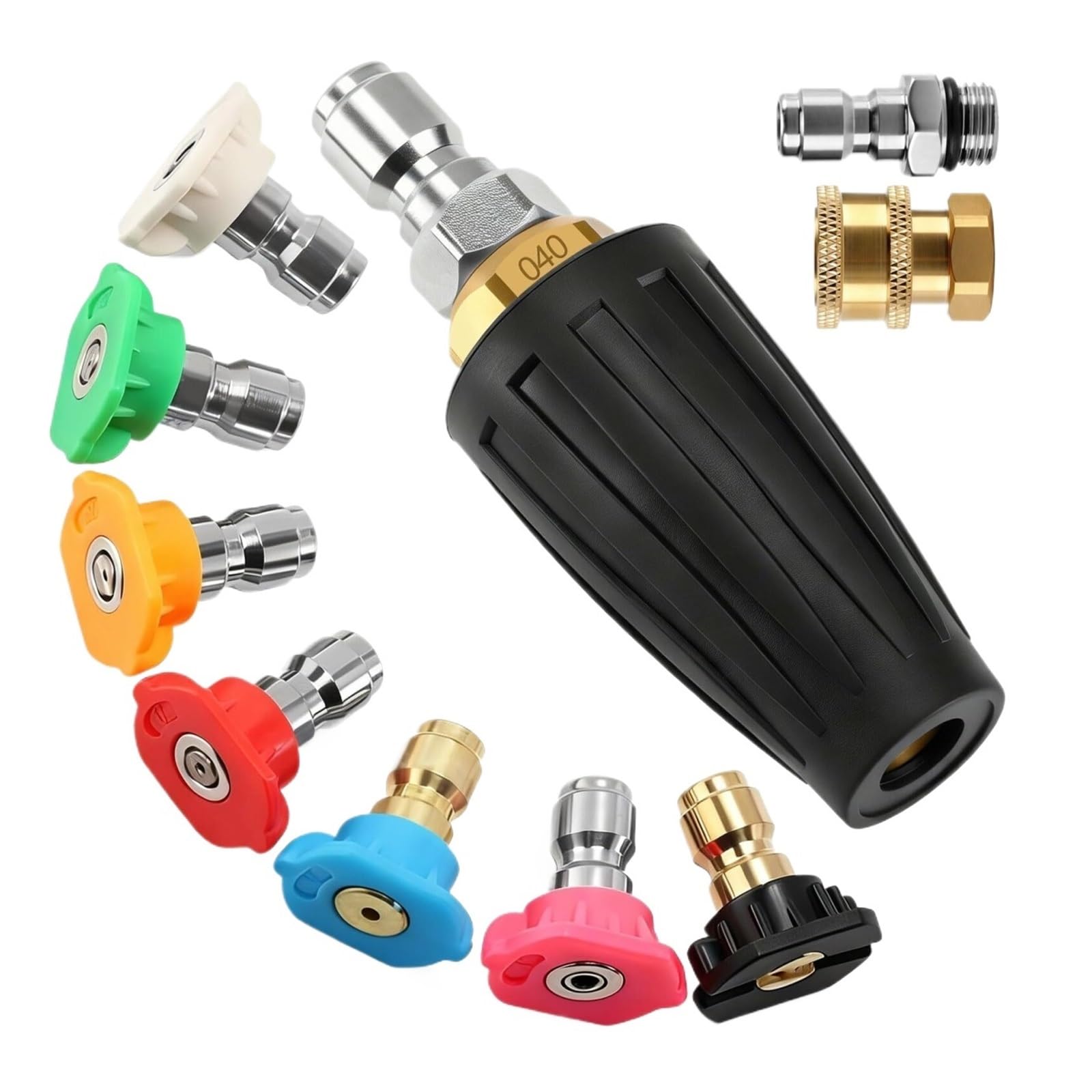 Pressure Washer Rotating Turbo Nozzle 7 Pack Spare Fittings