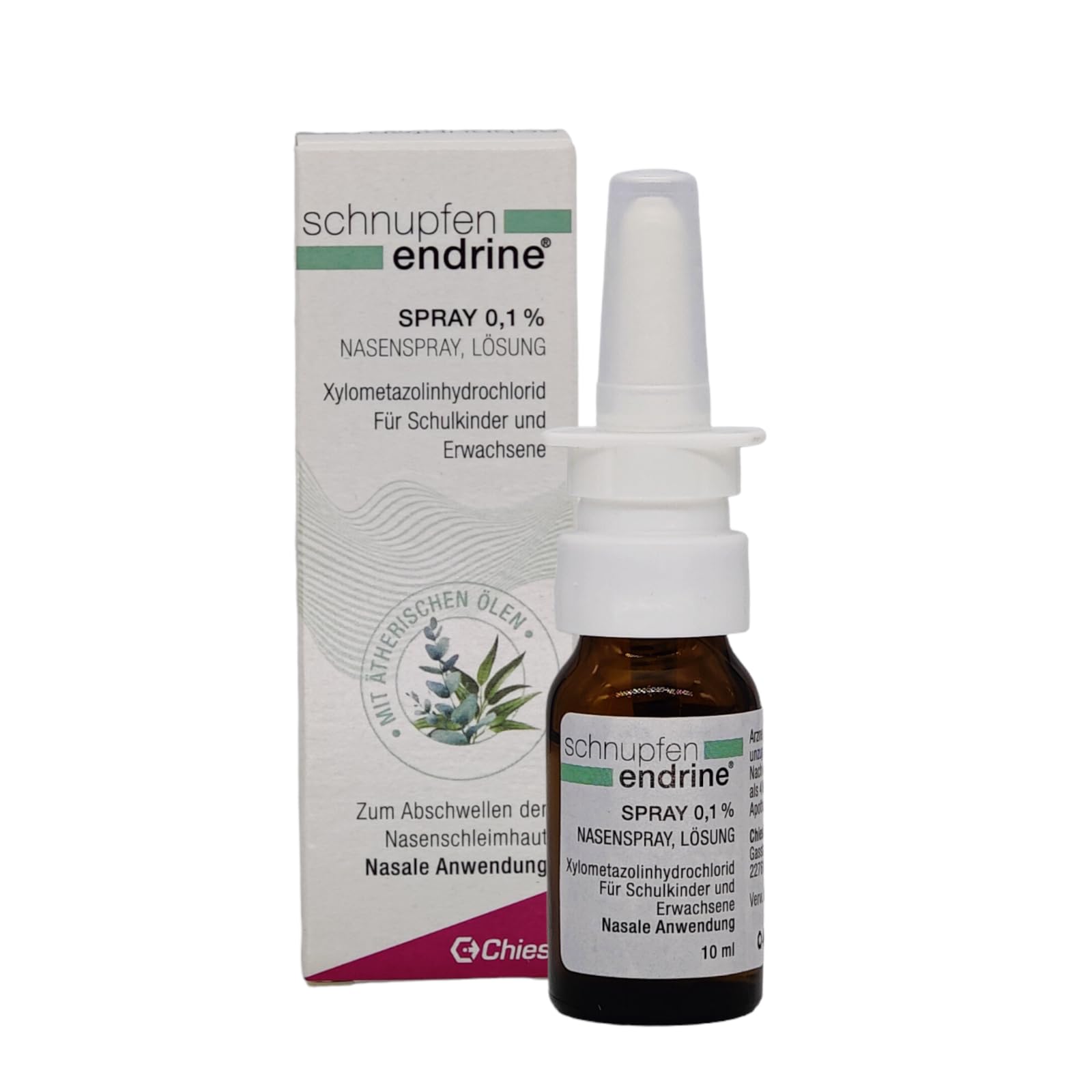 SCHNUPFEN ENDRINE Spray 0,1% bei verstopfter Nase I schnelle Wirkung I erfrischend mit Eukalyptusöl I für Erwachsene und Schulkinder I mit Pharma Perle give-away (Spray 5x 10ml)
