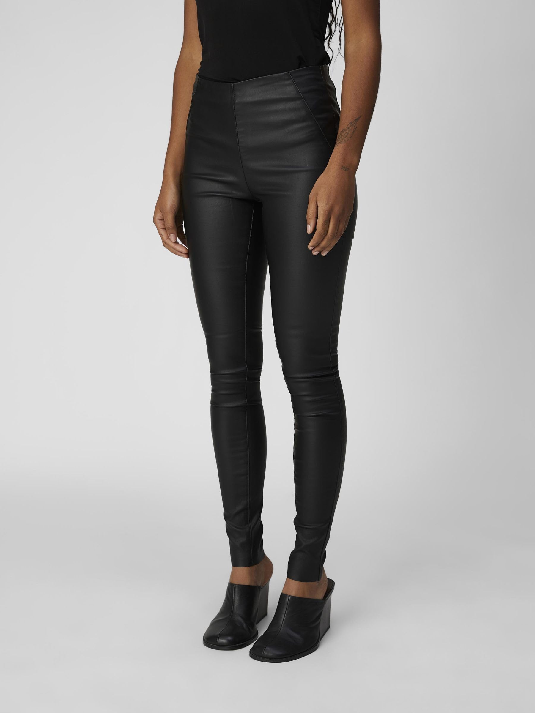 Object Objbelle Mw Coated Legginsy Noos - Leginsy Kobiety