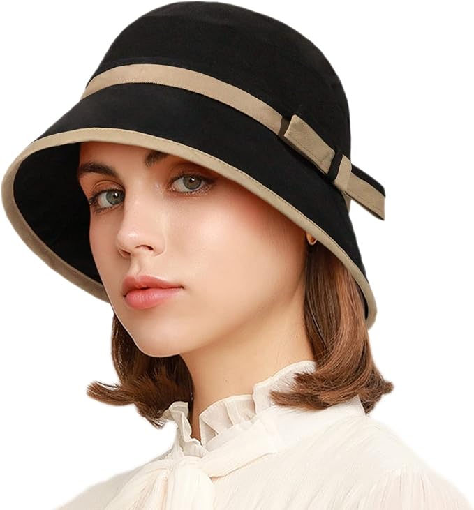 1920s Fashion & Clothing | Roaring 20s Attire Womens Retro Foldable Cap Wide Brim Lady Vintage Style Cloche Stylish Bucket Hat  AT vintagedancer.com