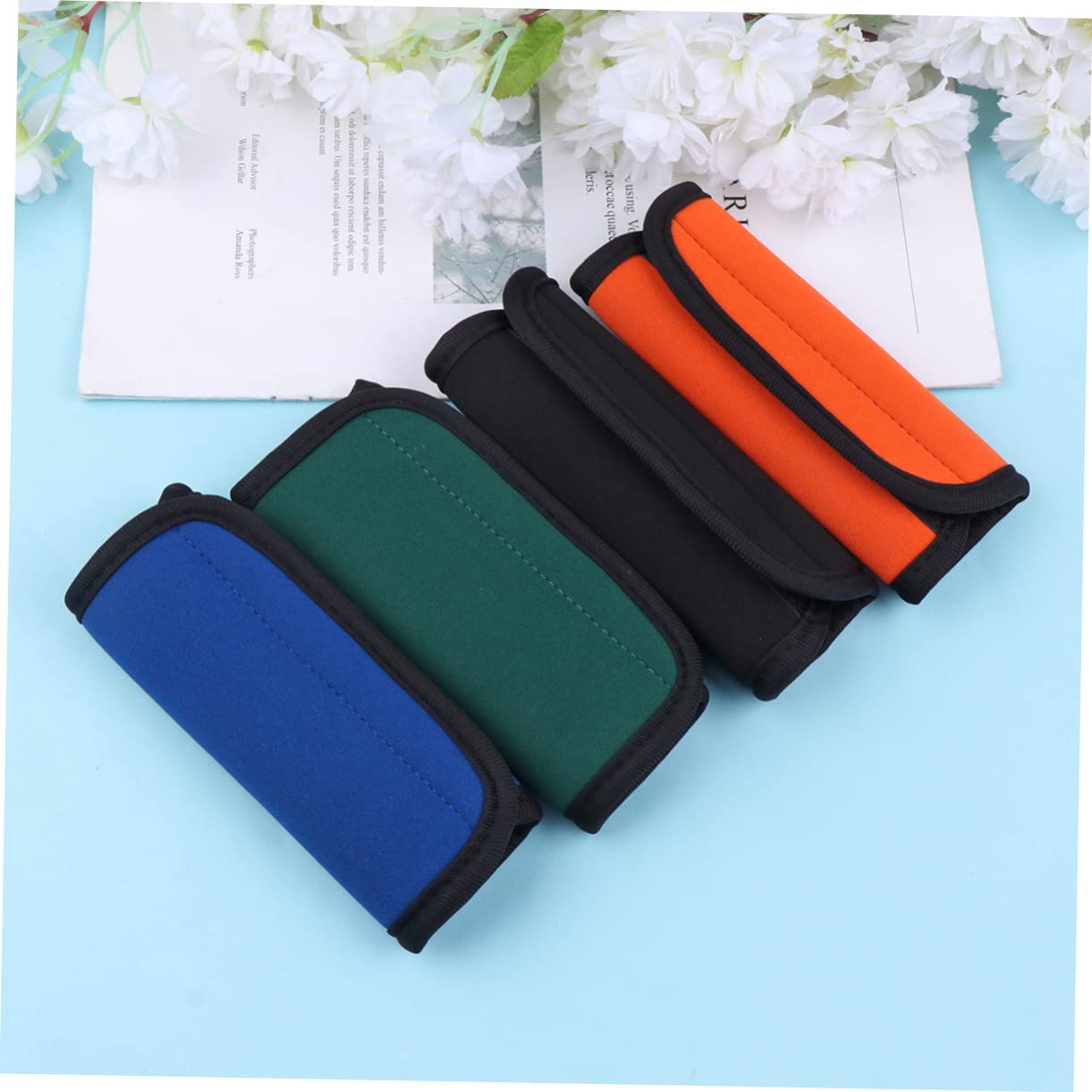 Didiseaon 12piezas Fundas De Neopreno para Asas De Equipaje Cubiertas para Maletas Trolley Accesorios De Viaje Prácticos y Coloridos