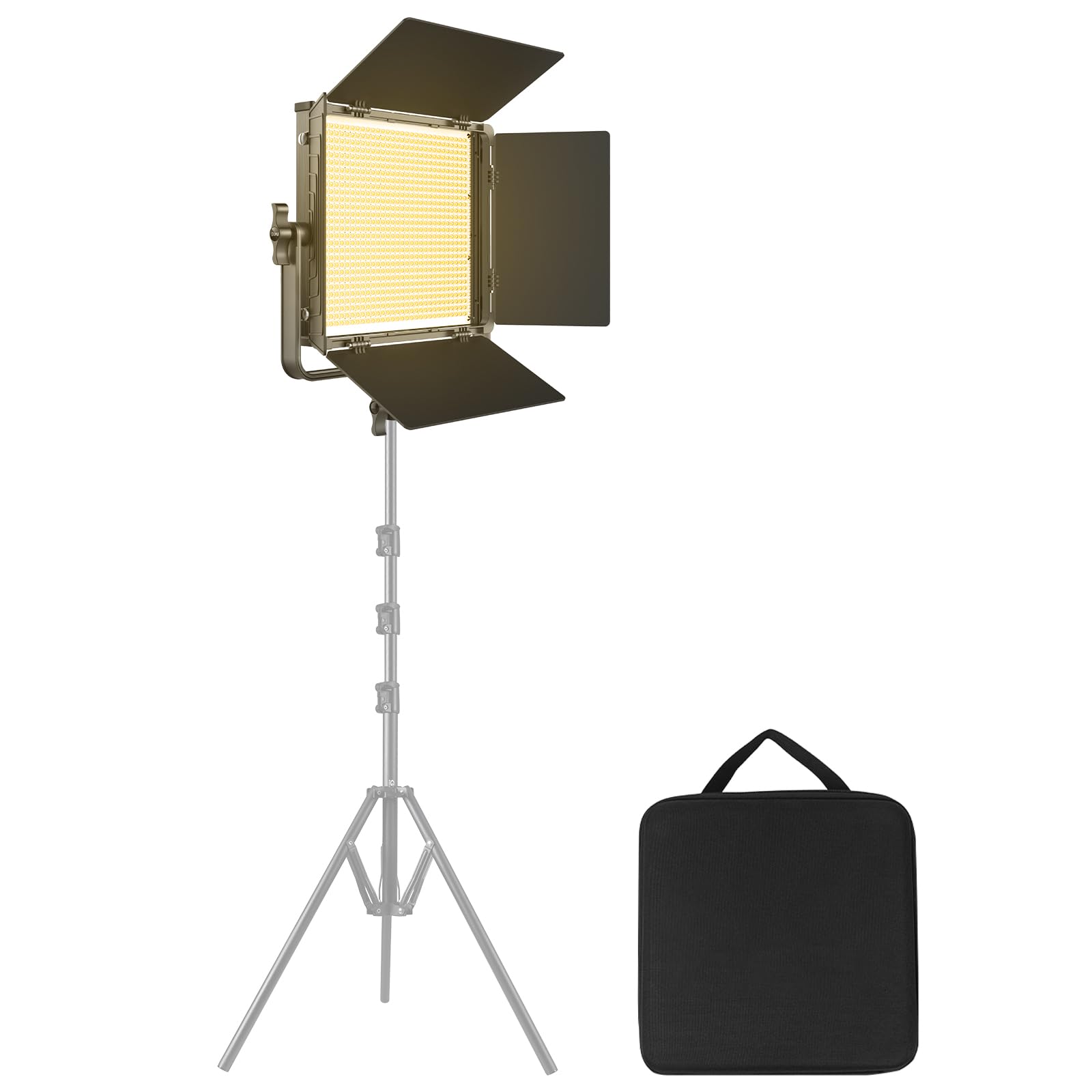 GVM Panel de luz LED de video, iluminación de fotografía bicolor de 40 W con 22000 Lux/0.5 m, CRI 97+, 3200K-5600K 672 cuentas LED, iluminación continua para YouTube TikTok Streaming Retrato Studio