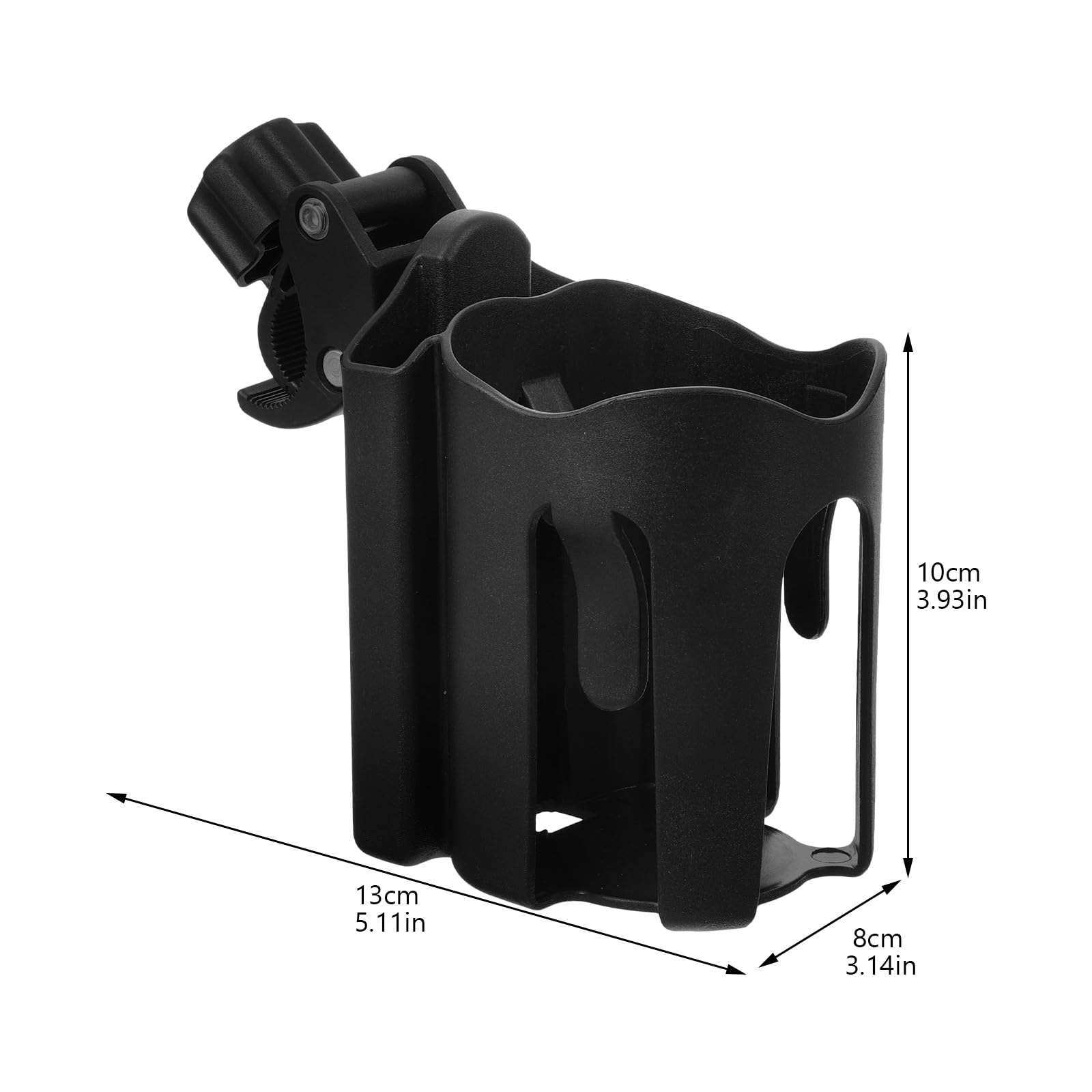 Portavasos en y Andador para Silla de Ruedas Ajustable de Abrazadera Antideslizante Abs, Soporte Resistente para Botellas y Tazas Movilidad Diaria