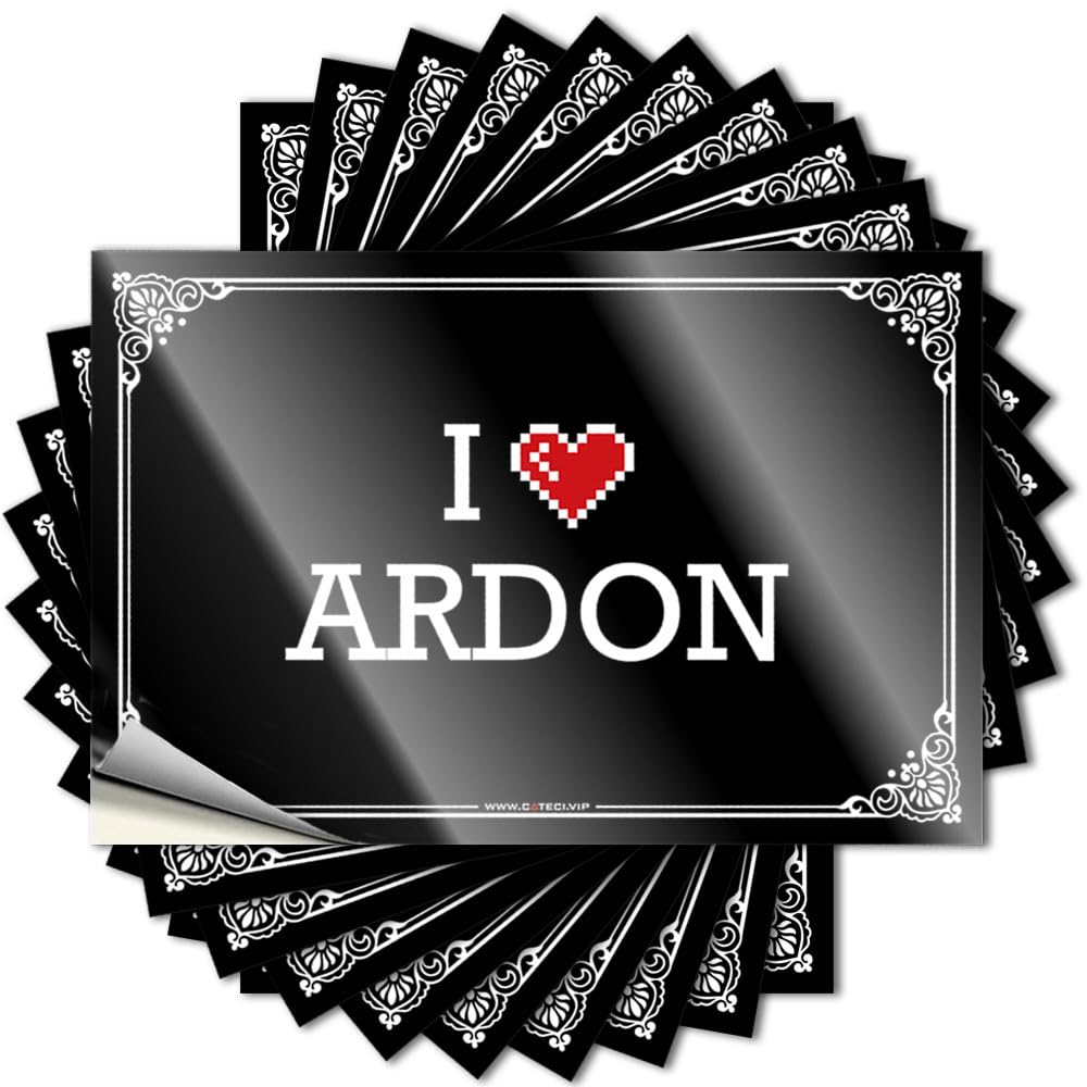 Fzfn Colour Indie Wall Tattoo - I Love Ardon Love Durable Sticker Easy Apply For Adult Decor(8X12cm)