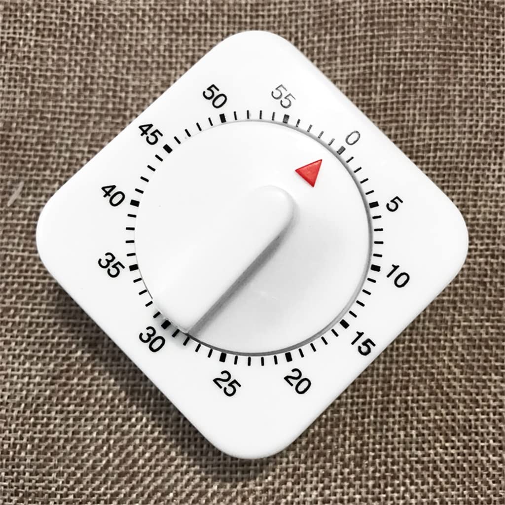 minutnik, Kitchen Timer 60 Minutes Counting Square Cooking Alarm Clock Sleep Mechanical Stopwatch
