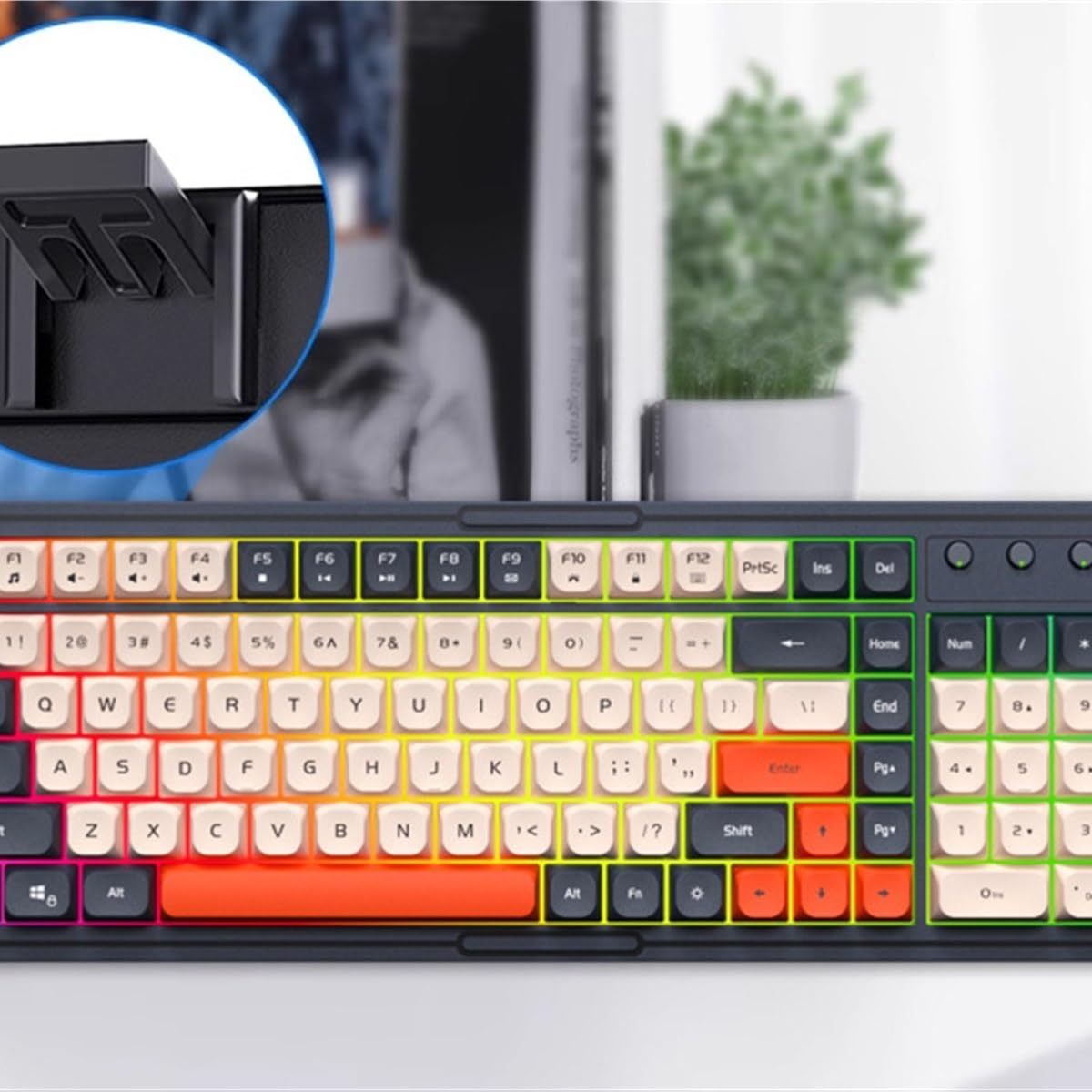 Klawiatura i Mysz do Gier, Zestaw Drutu Z Klawiaturą I Myszą Konstrukcje Odporne Na Zalanie Ergonomiczna Klawiatura Do Domowego Biura Wodoszczelna Klawiatura i Mysz(Multi-colored)