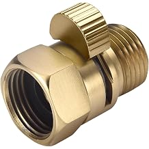 Brushed Nickel Water Flow Control Valve, G1/2 Inch Shower Head Flow Control Valve, Brass Shut-off Valve for Hand Shower, Water Pressure Regulator Replacement for Shower System