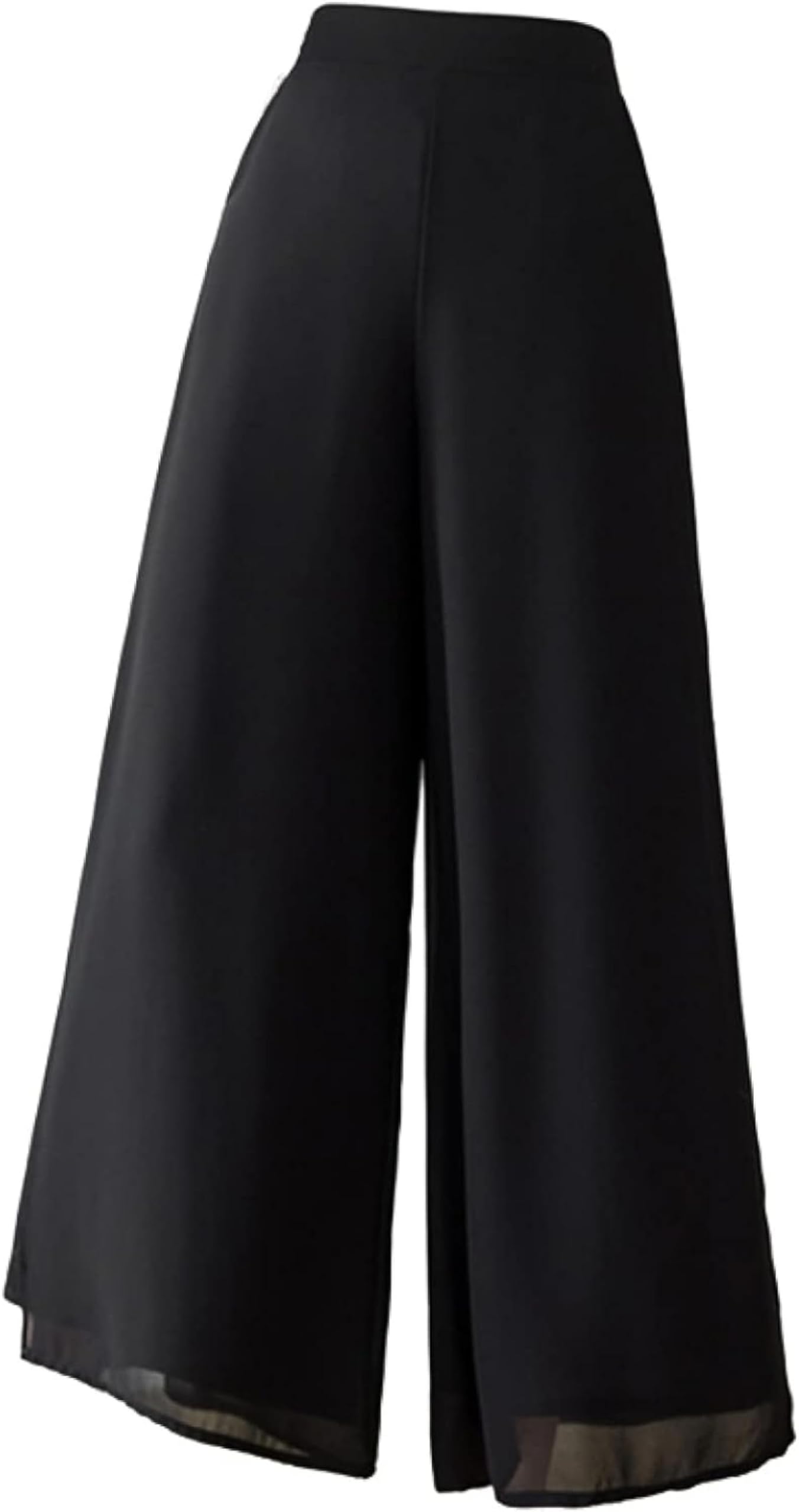Womens Long Spring Summer High Waist Wide Seven Leg Chiffon Loose Casual Pants
