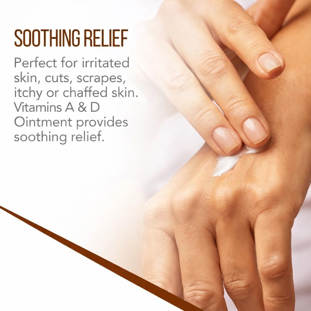 Rensow Vitamin A&D Ointment Tattoo Aftercare Healing Ointment Skin Protection & Recovery Balm Moisturizing Vitamin A & D Cream for Fresh Tattoos Dry Skin & Irritation Relief 1oz 3