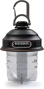 Barebones Beacon Hanging Light – Antique Bronze, Rechargeable LED Camping Lantern with Adjustable Brightness – Weatherproof Vintage-Style Hanging Lantern for Outdoor Adventures and Year-Round Use