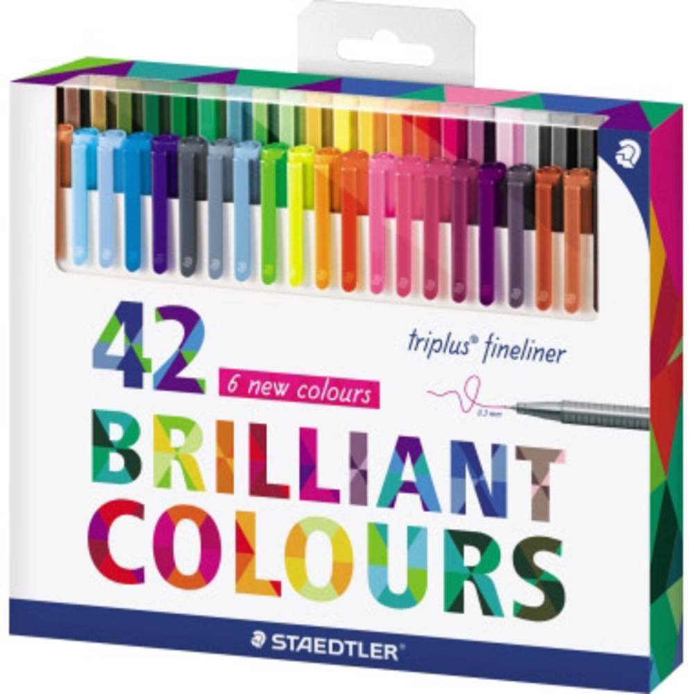 Staedtler 334 C42 Triplus Üçgen Fineliner 0.3 mm 42'li