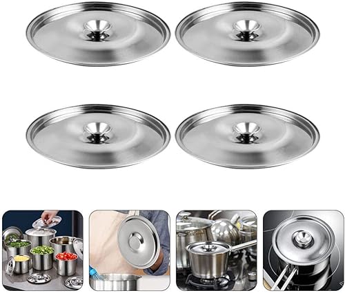Miniatura 8 de Tapa de tazones para mezclar, 2 unidades, tapa de olla de acero inoxidable, tapa de sartén pequeña, cubierta de cacerola de 5.5 in, cubierta de olla