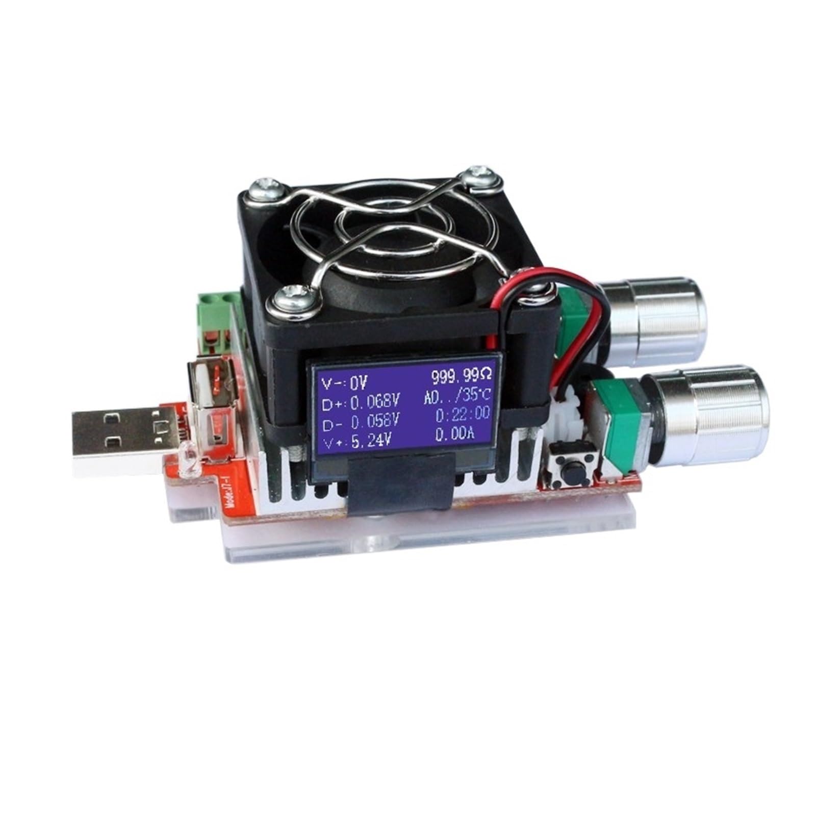 35w USB Load Elektroniczny regulowany stały rezystor starzenia Tester napięcia akumulatora Woltomierz