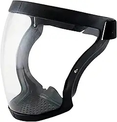 Protetor Facial Anatômico, Face Shield Profissional, Preto, Ajuste Universal Ergonômico, Sistema de Ventilação, CA 51.799, Modelo Wolf - Marca: Proguard