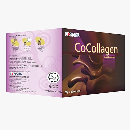 EDMARK COCOLLAGEN Ingredientes naturales Colágeno marino de alta calidad de alta calidad 1.06 oz x 20 sobres