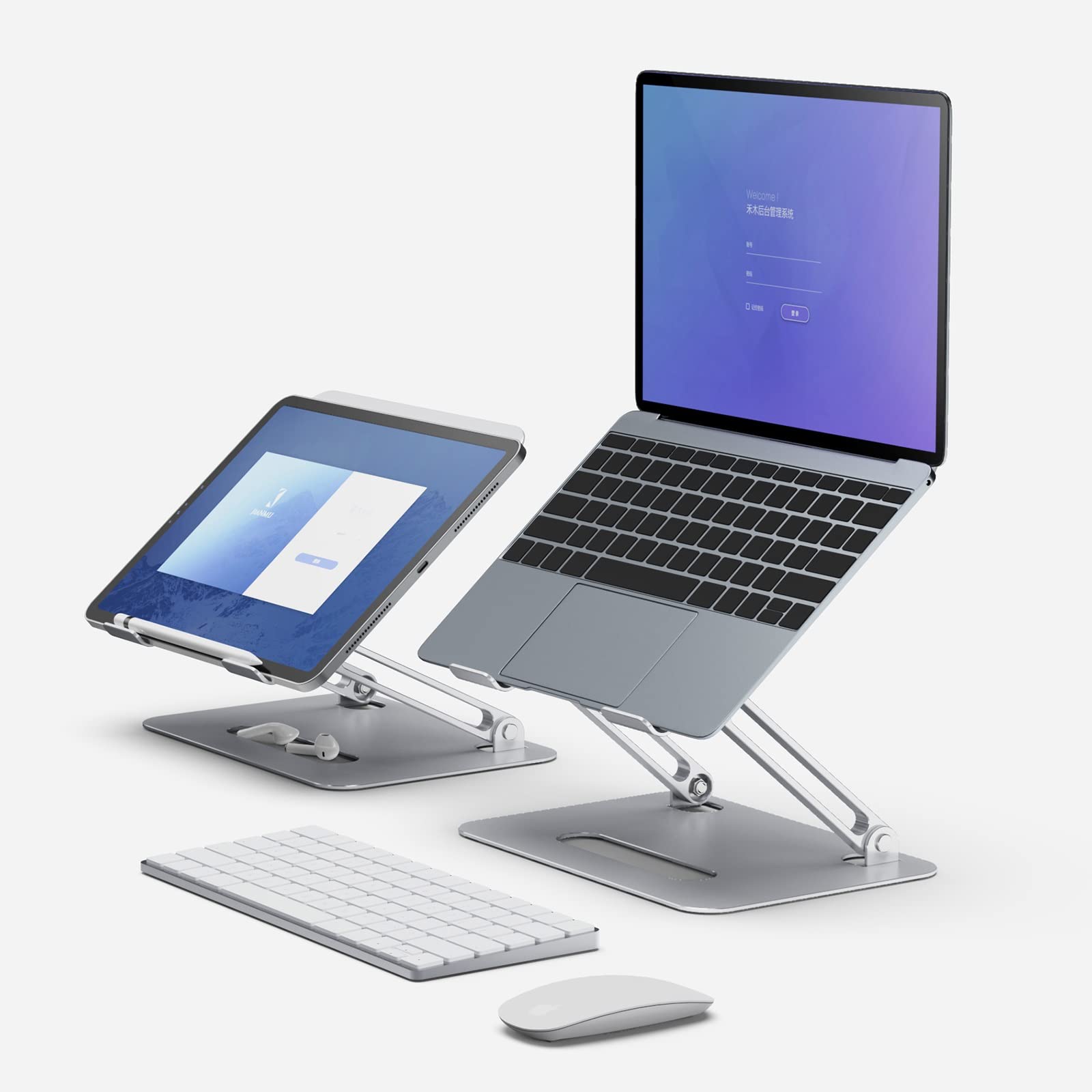 Ventola Pc Portatile Supporto Raffreddamento Laptop Con 5 Ventole LED E Porte USB - Regolabile, Per PC Fino A 17" Lampada USB