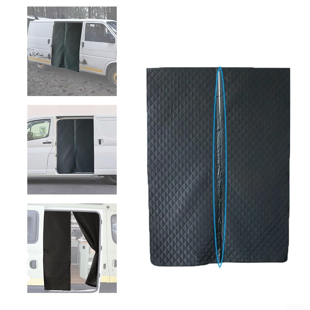 Rideau de porte isotherme pour camping-car avec tissu à trois couches pour un confort amélioré et une protection contre l'humidité