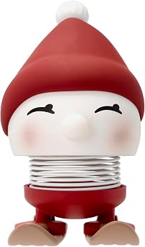 Hoptimist Skiing Bumble Christmas Decoration, Small Winter Decoration, Ski Decoration, Skier Figure for Christmas, Diameter 6.1 cm, Height 7.2 cm, Small, Pack of 1, Berry