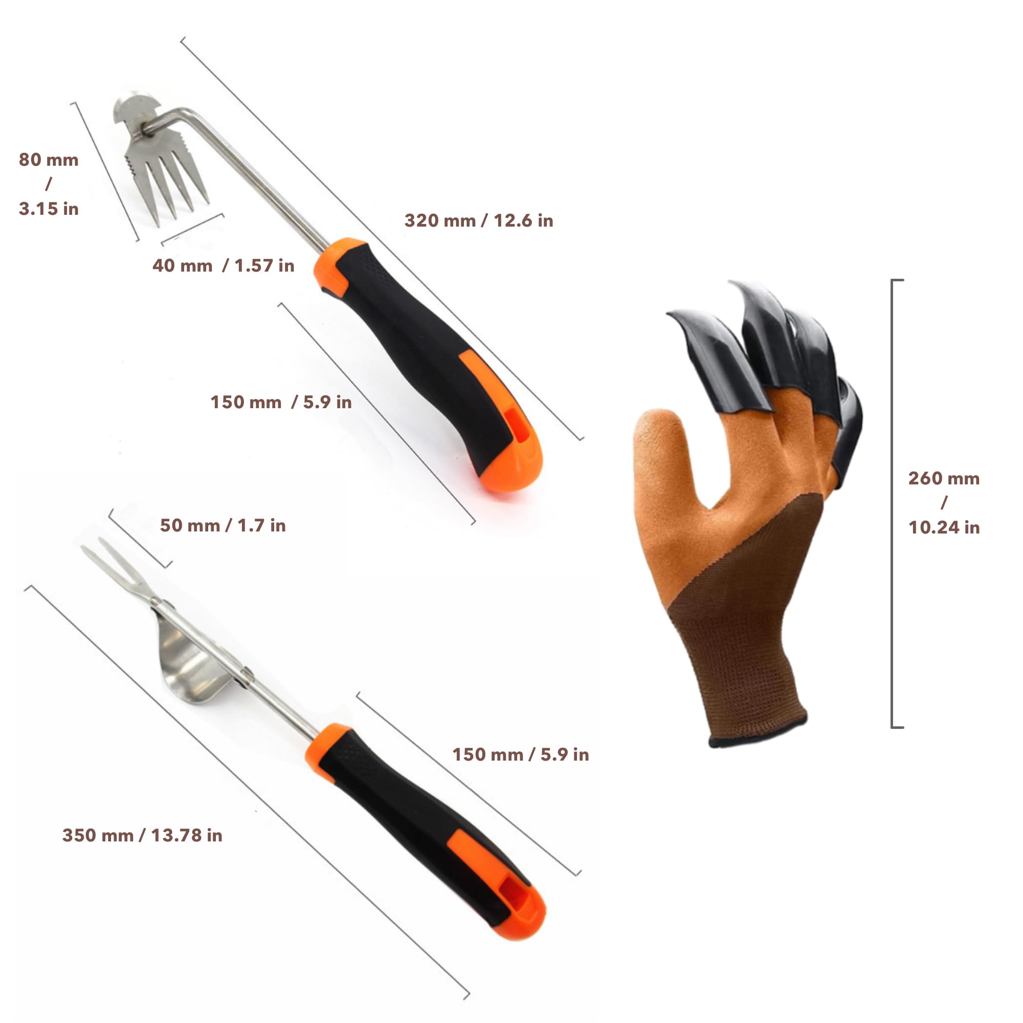 GCFTIFF Lot de 2 désherbants en acier inoxydable - Pour le jardin - Désherbeur manuel amélioré - Pour le jardinage - Avec manche - Outil de jardinage