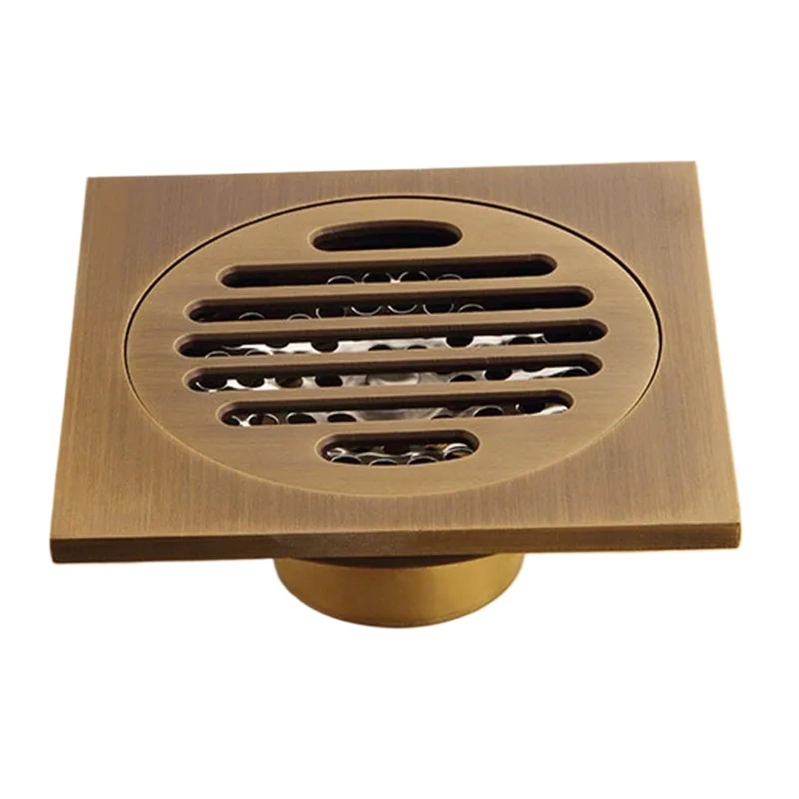 Cgrsdsd One Color Shower Drain Floor Drain Waste Grate Antique Brass Carved Flower Art Bathroom Accessory