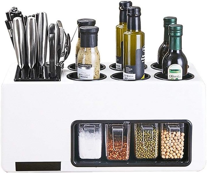 Kitchen Organizer Rack Storage Shelf Plastic Seasoning Rack Kitchen Condiment