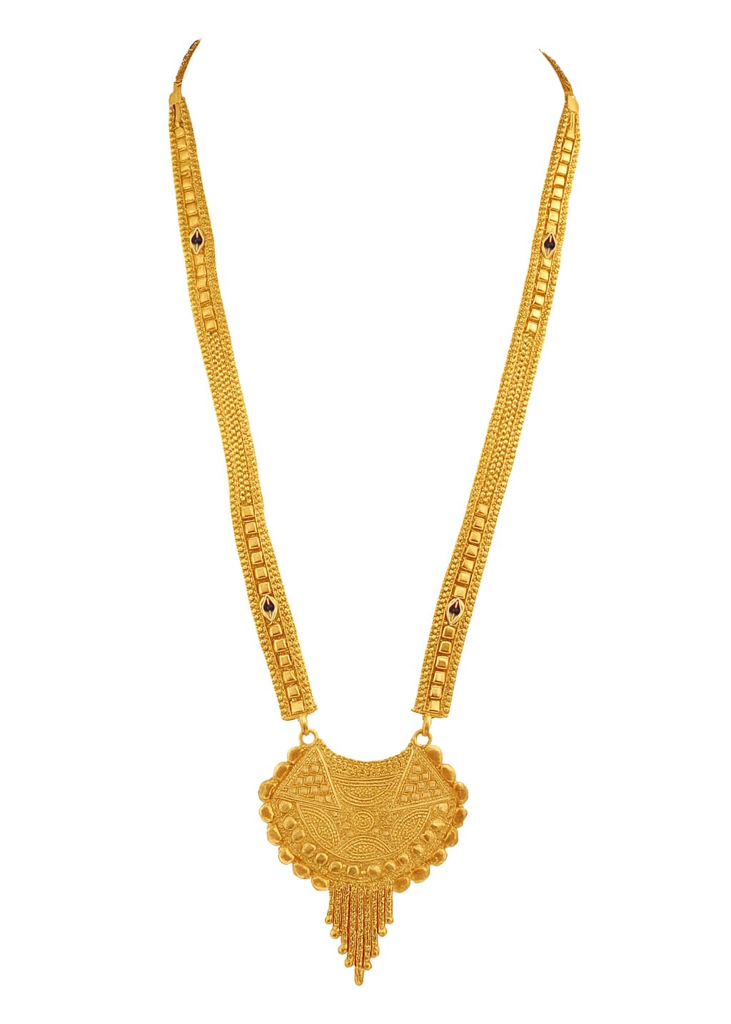 Stylish Gold Plated Long Chain Black Beads Mangal Sutra Tali/Tanmaniya/Nallapusalu/Mangalsutra for Women and Girls