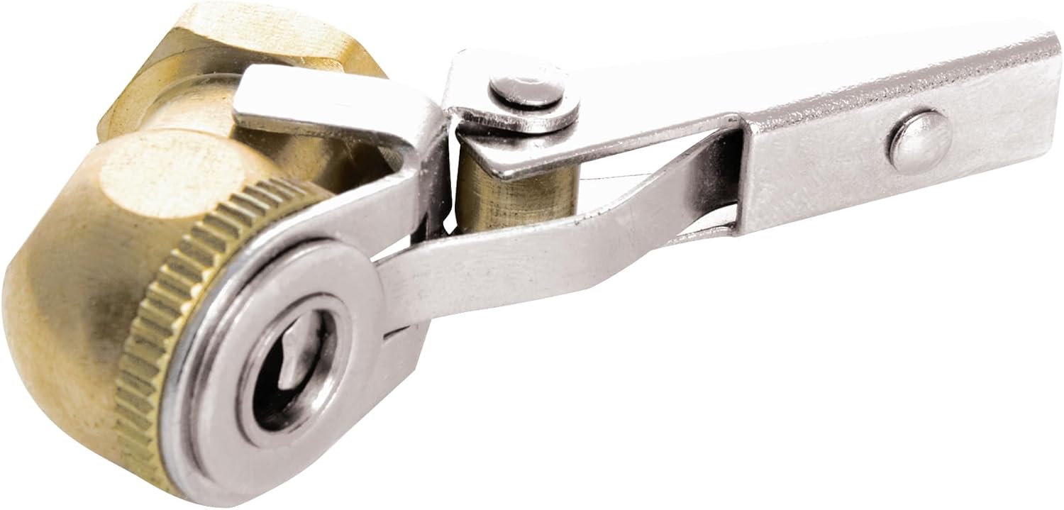 Performance Tool M520 Locking Clip Design Brass Air Chuck with 1/4-Inch Female NPT Air Inlet, Built-In Shut-Off Valve for Easy Tire Inflation