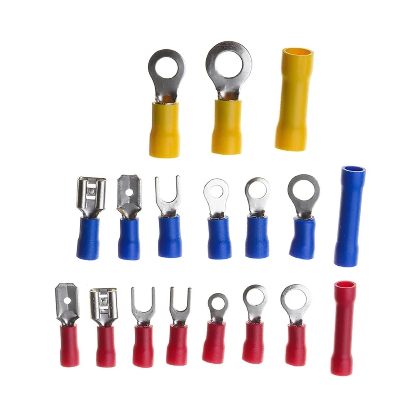 UYCUODLUY 300Pcs Electrical Wire Terminals Assorted Insulated Crimp Connector Spade Set AWG 22-10 Boxed Set