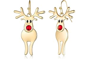 Christmas Earrings for Women Cute Reindeer Earrings
