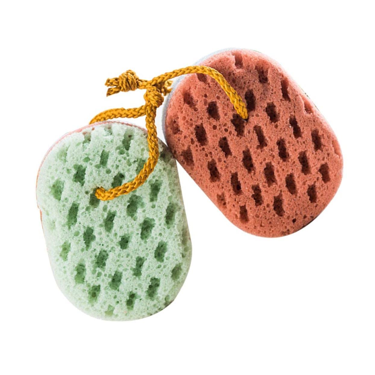 Didiseaon 6pezzi Macarons Seaweed Bath Sponge Esfoliante Naturale Per La Massaggio e Pulizia Corpo Spugne Colorate Per Bagno Misto