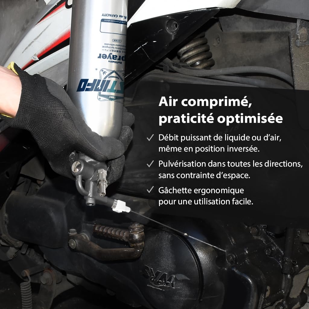 FIRSTINFO Pulvérisateur Sous Pression Aluminium 5 Buses de Précision 620 ml A1638Y5