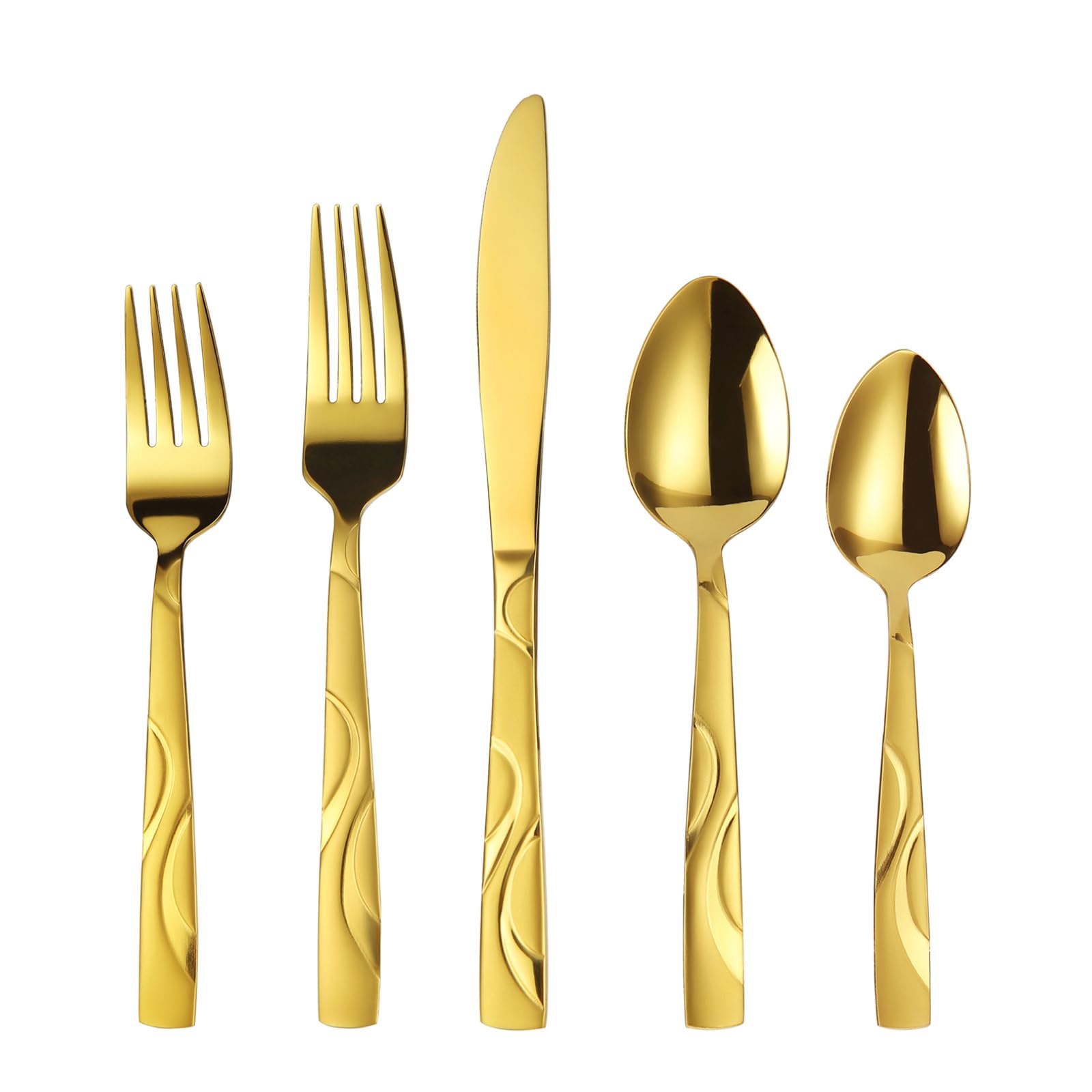 FONGDANLAITE 30 Pieces Gold Flatware Silverware Set โ image 1