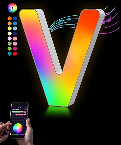 Miniatura 1 de Letras con luces RGB para decoración de bricolaje, letras del alfabeto, modo de escenas LED, letras iluminadas para bodas, fiestas de cumpleaños,