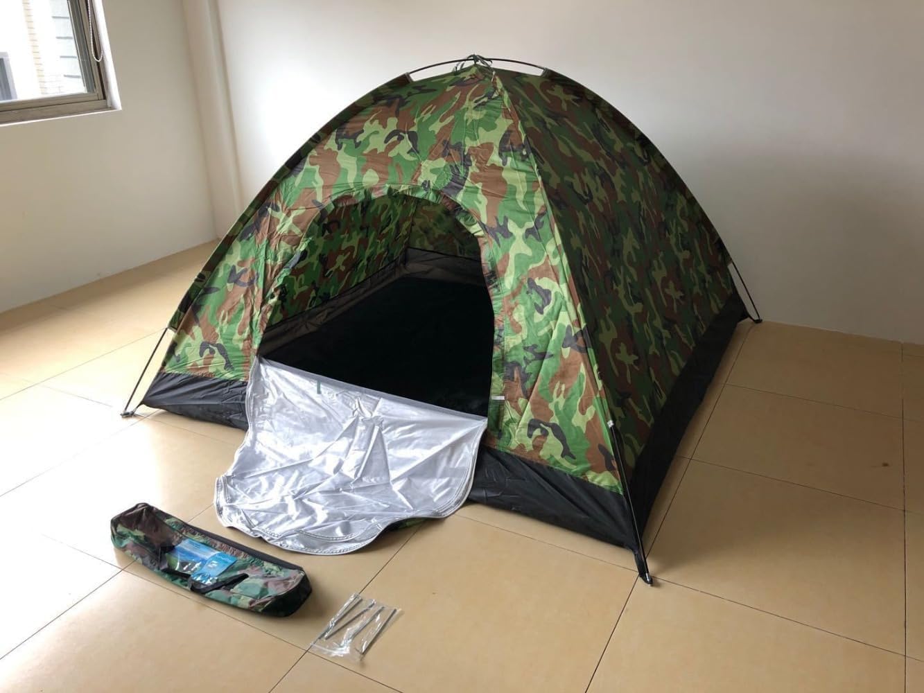 カーキ ソロキャンプ テント 防災 秘密基地 バーベキュー テント ソロキャンプ ワンポール テントセット 秘密基地 バーベキュー