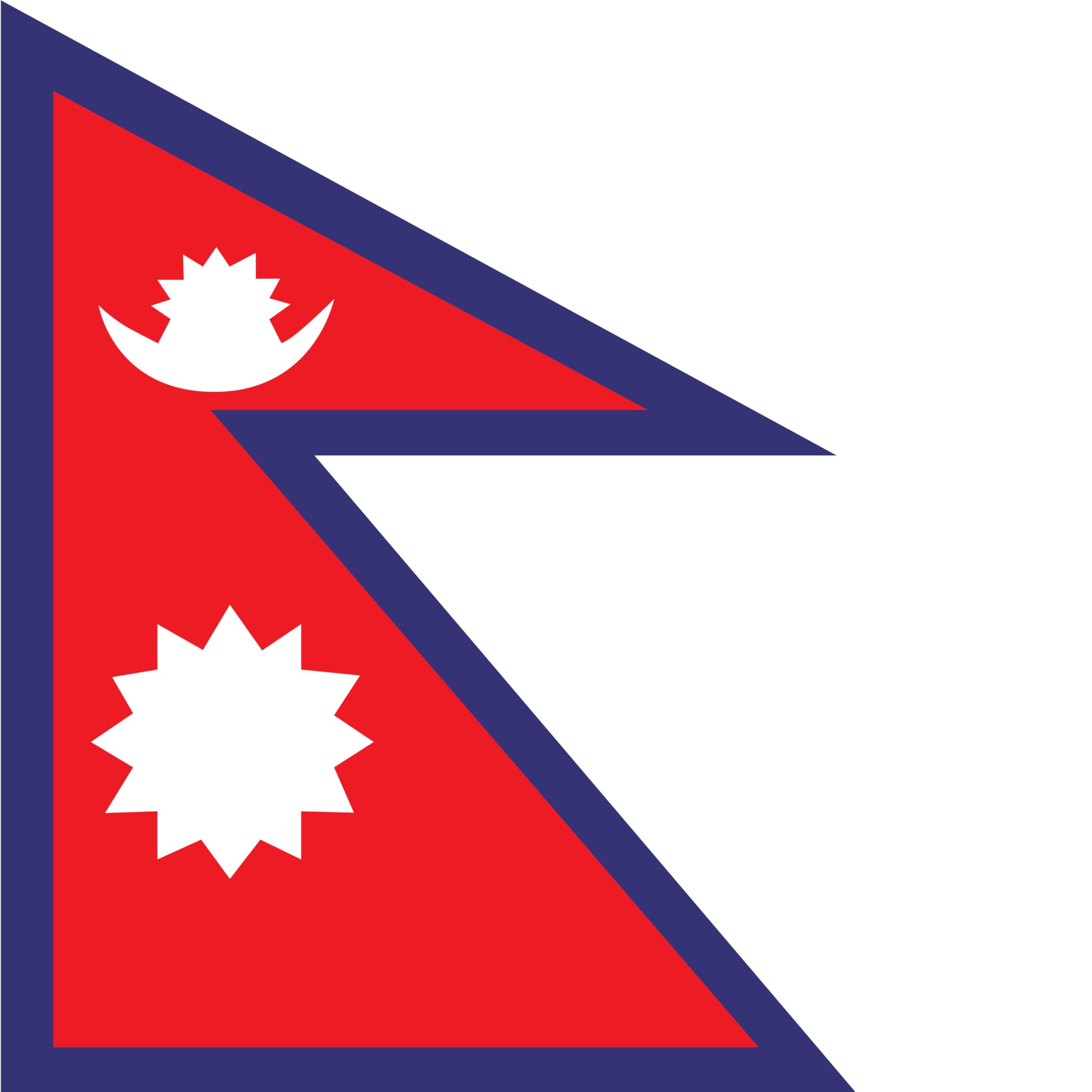 Drapeau du Népal double triangle anti-déchirure en tissu marin de 335 x 200 cm