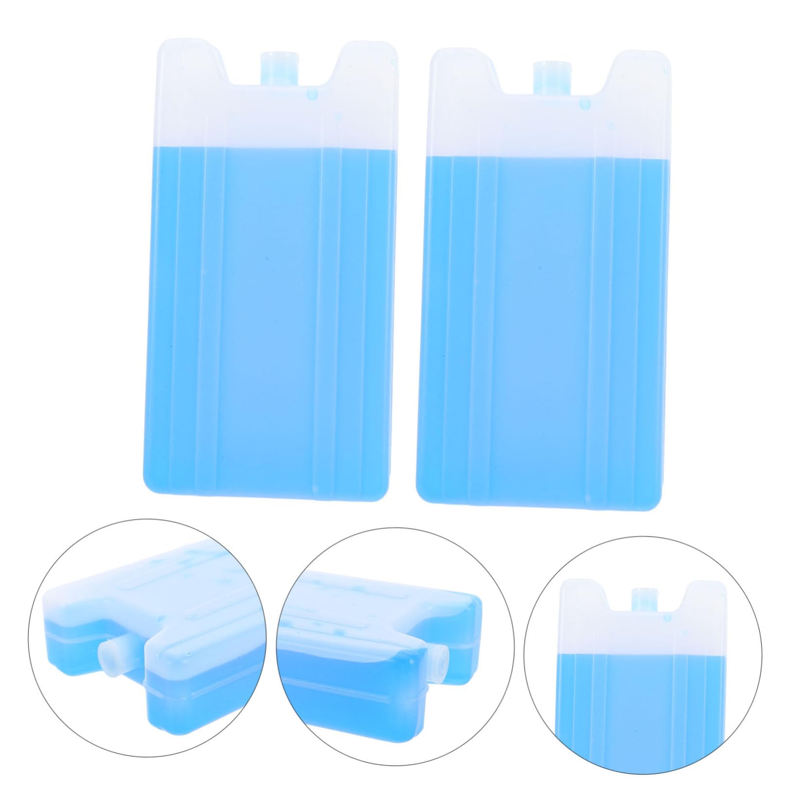BESTYASH 4 Piezas Caja de Hielo Reutilizable de 400ml para Fiesta Verano Ventilador y Paquetes de Congelador Pequeños para Mantener Frescura en Uso Diario y Dormitorios