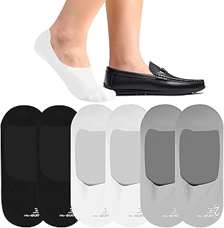 No Show Socks Men Low Cut Liner Socks Non-Slip Thin Invisible Hidden for Flats Loafers Boat Sneakers 6Pairs