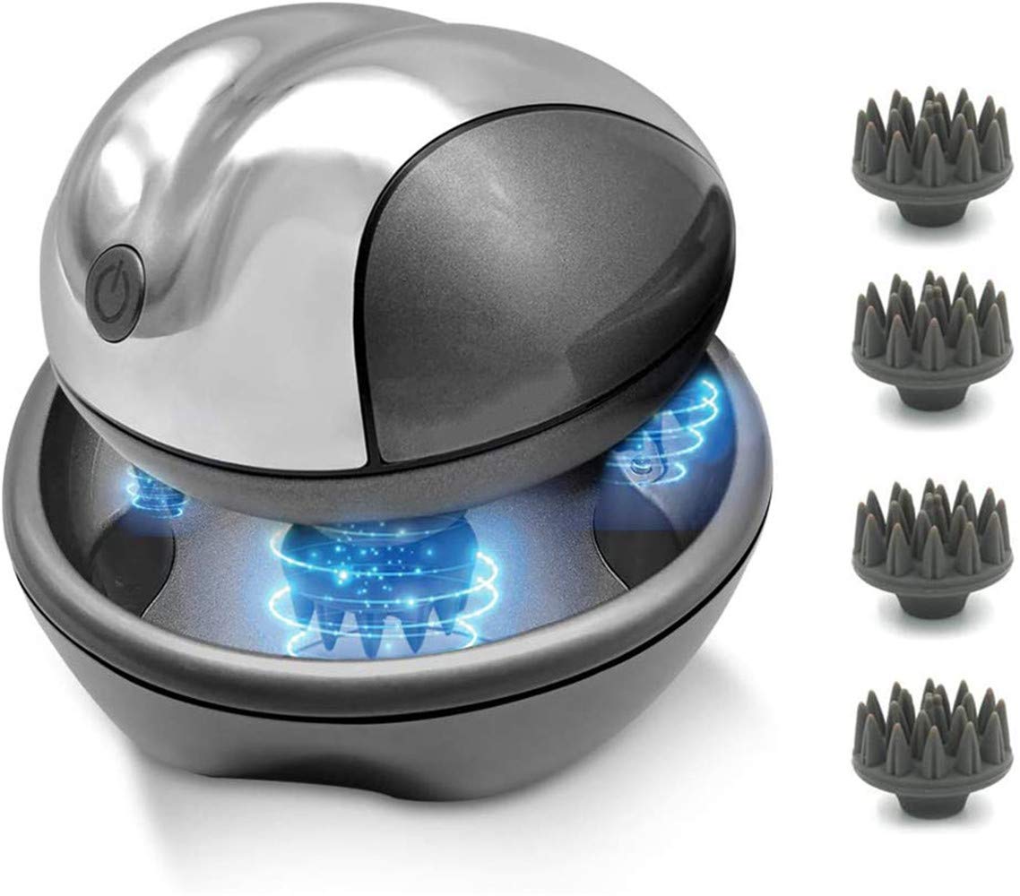 Electric Scalp Head Massager, One Key Control 76 Contacts, Waterproof And Rechargeable, Use for Relieve Stress And Headache