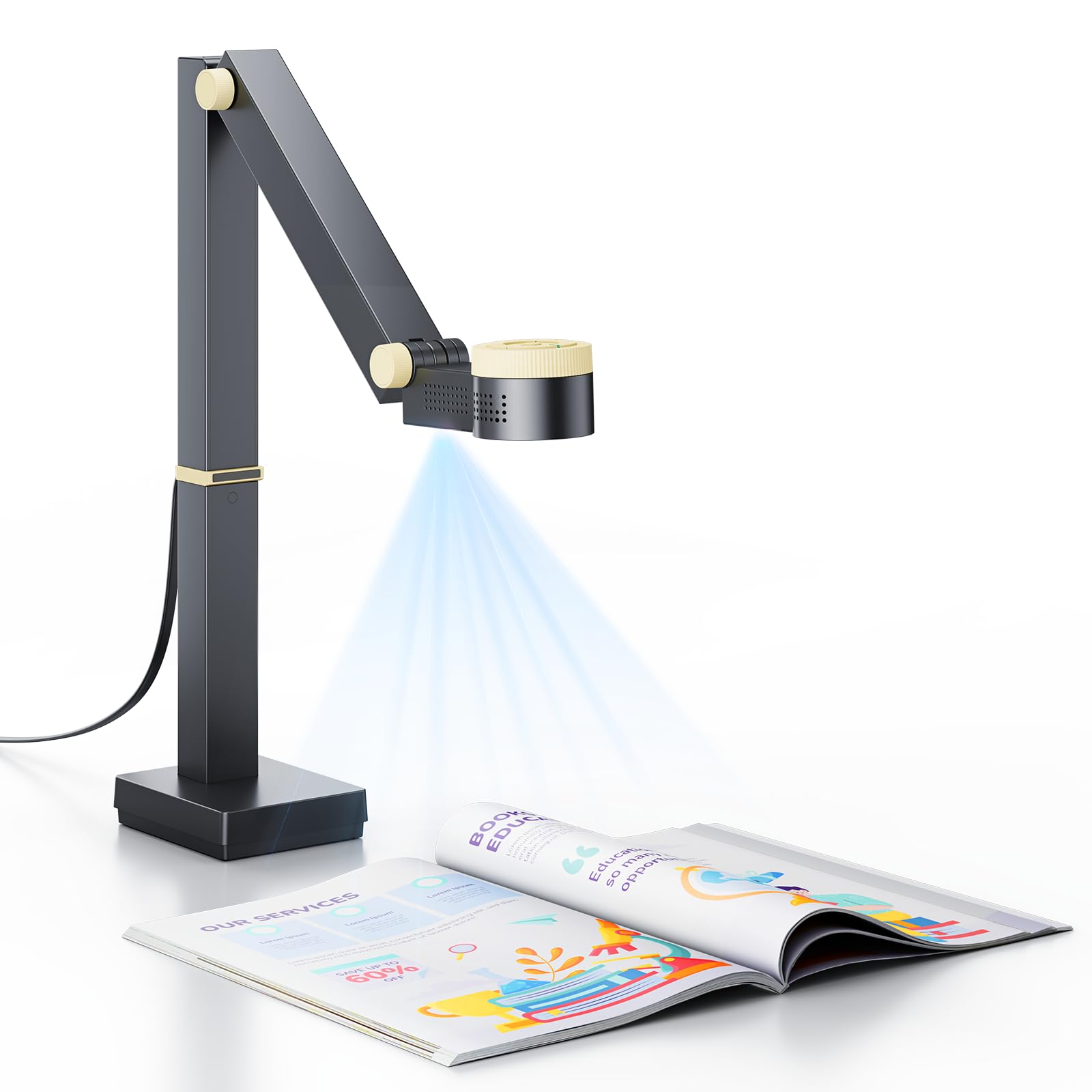 Fotocamera Per Documenti Fancy S Pro 12MP - 4K 60FPS, Messa A Fuoco Auto, Per Streaming E Scansione - Foto 13