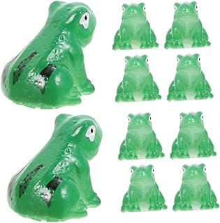 Milisten 10PCS Mediterranean Style Resin Frog Ornaments Miniature Car Decor for Interior Micro Landscape Simulation Outdoo...